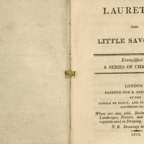 Title page, "Lauretta, the Little Savoyard," 1813