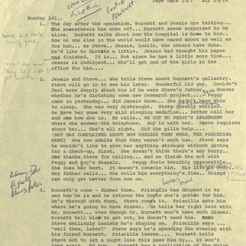 Breakdowns (summaries) for General Hospital, 1963