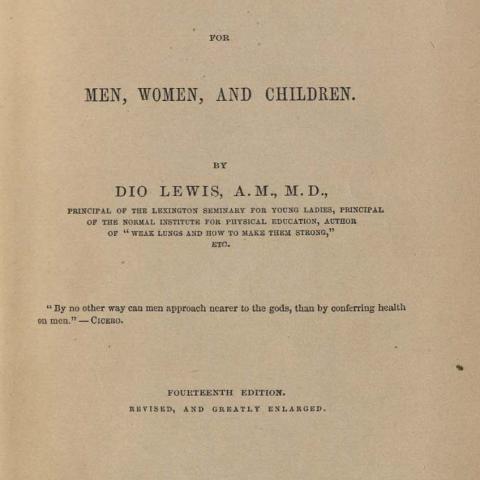 Title page of The New Gymnastics for Men, Women, and Children