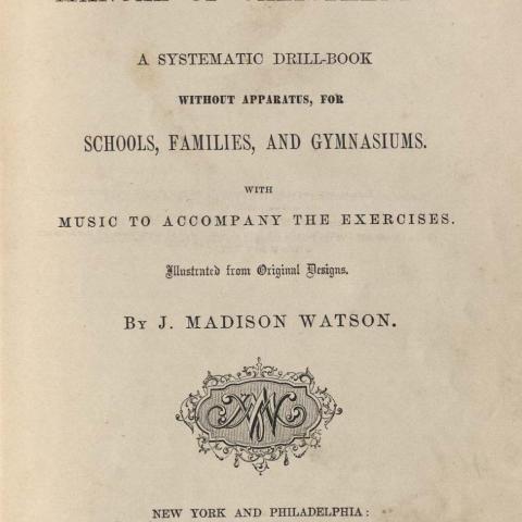 Title page of Watson's Manual of Calisthenics