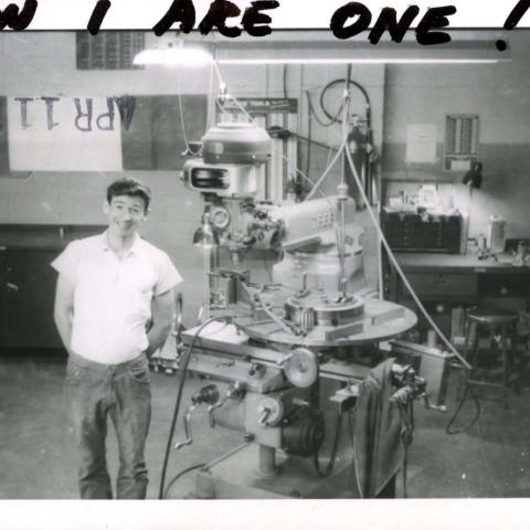Douglas Cannon in the machine department of Bireley’s plant in North Hollywood