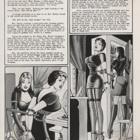 Illustrated page of story, "Mrs. Tyrant’s Finishing School". Harris-Wheeler Collection.