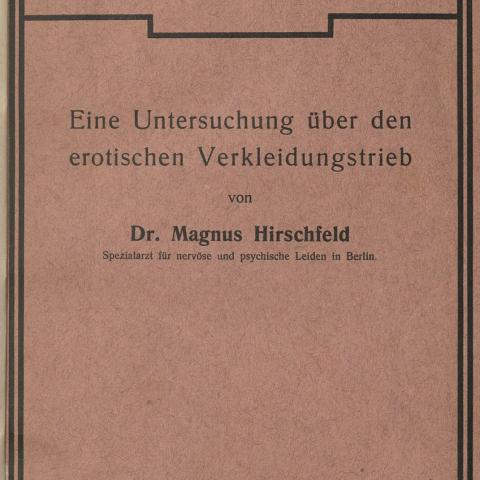 Magnus Hirschfeld, Die Transvestiten, Cover