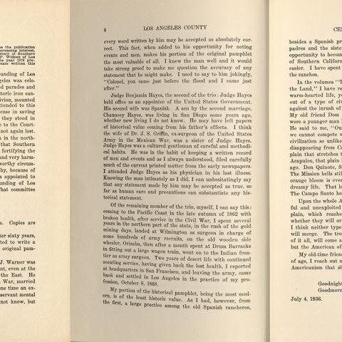 Introduction, An Historical Sketch of Los Angeles County, California, 1936