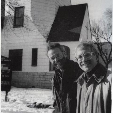 Reverend John Scott and his partner, Frank