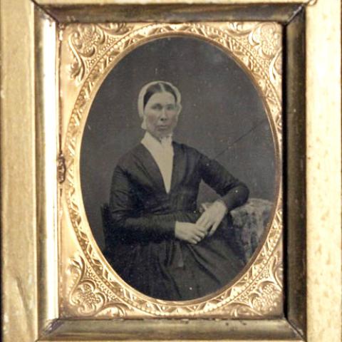 Ambrotype with a broken plate. Nineteenth Century Photograph Collection