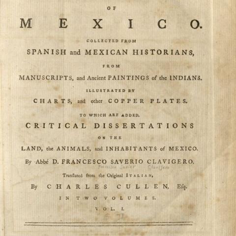 Title page, The History of Mexico