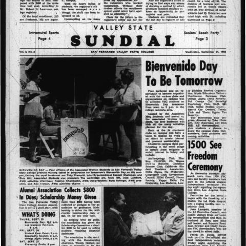 Valley State Sundial, September 24, 1958
