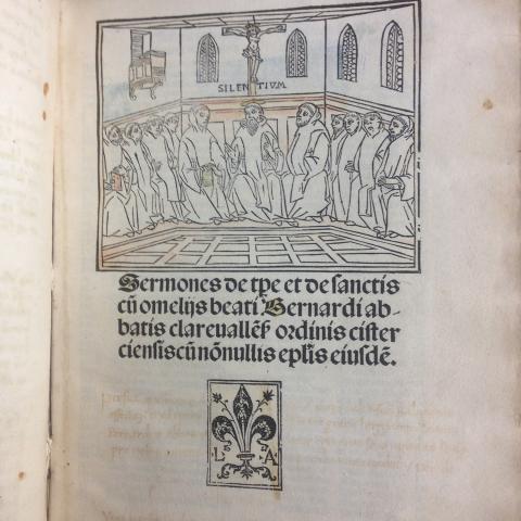 Sermones de t[em]p[or]e et de sanctis. Lucantonio Giunta’s printer’s device. BV 4254.3.B47 1495