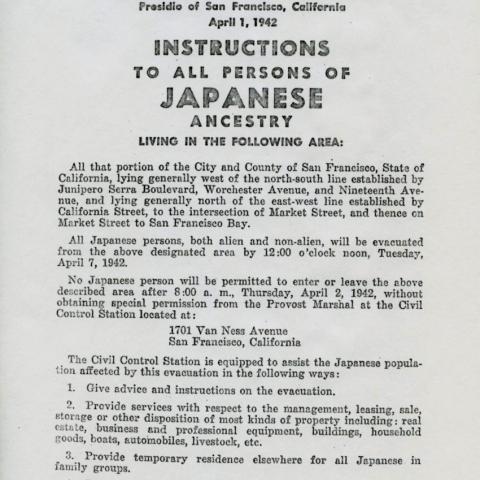 "Exclusion Order No. 5" bulletin