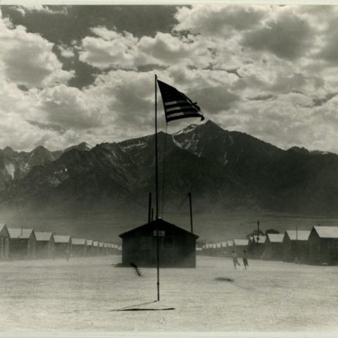 View of Manzanar Internment Camp in California