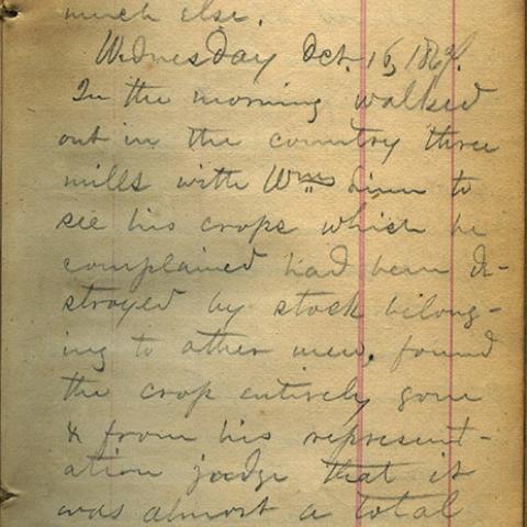 Journal entry for Wednesday, Oct 16, 1867