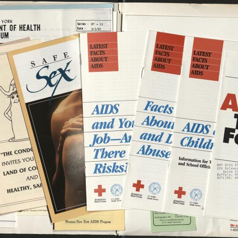 AIDS packet distributed in New York, 1987. Vern L. Bullough Papers