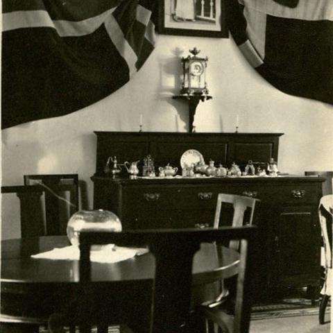 Jensen Family Home Interior with Wedding Photograph Hanging on the Wall