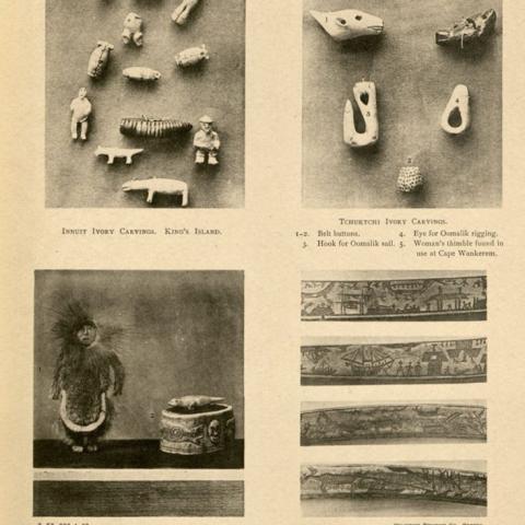 Several examples of Inuit and Tchuktichi carvings. F908 .U65 1884