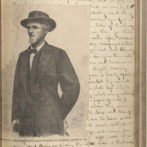 Image of Jefferson Davis. The caption reads, "Jefferson Davis - From a Photograph Taken Recently by Anderson, Richmond, VA