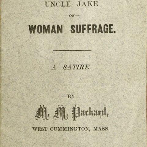 Cover, Uncle Jake on Suffrage: A Satire