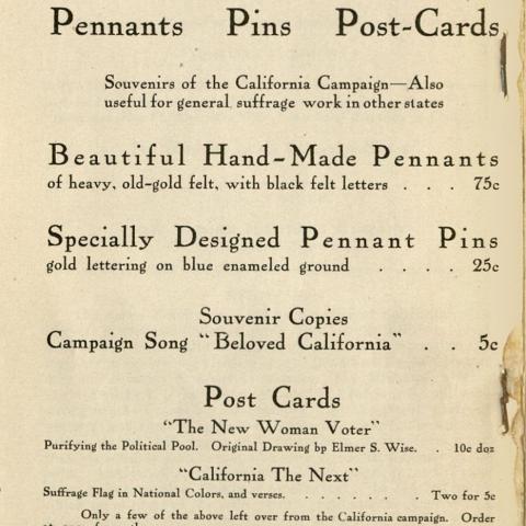Rear advertisement, How We Won the Vote in California