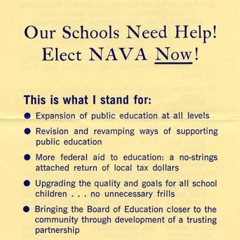Handout, Elect Dr. Julian Nava, 1967