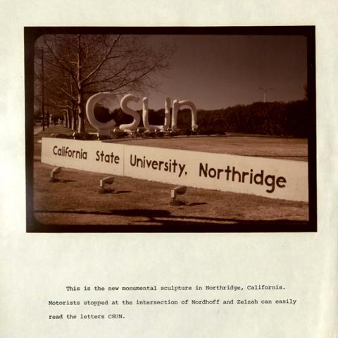 New monumental sculpture in Northridge, California