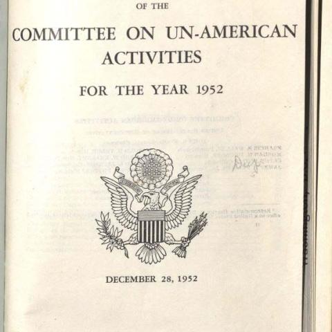 Statement on the March of Treason: A Study of the American "Peace" Crusade. Bound with the Statement on the March of Treason. KF32 .U5 1951