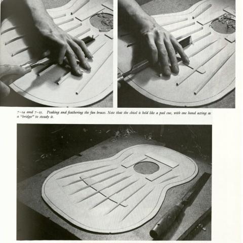 Construction of fan braces, in Guitarmaking, Tradition and Technology by William R. Cumpiano and Jonathan D. Natelson