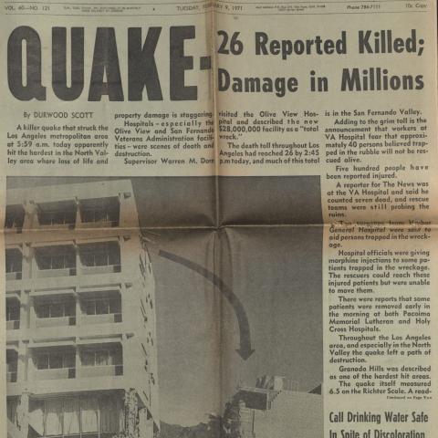 Front page of The Valley News and Valley Green Sheet, February 9, 1971