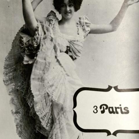 Image of a chorus girl, in The Natural History of the Chorus Girl
