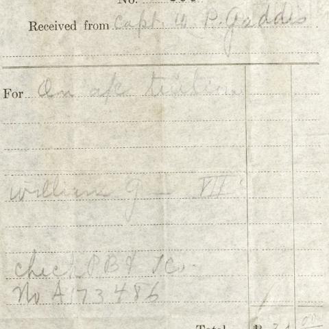 Receipt from the American School in Manila, February 10, 1931