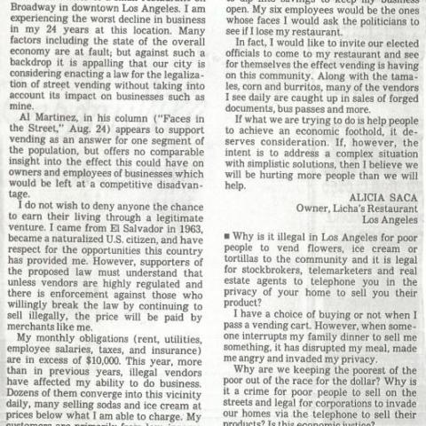 Article, Regulating L.A. Street Vendors