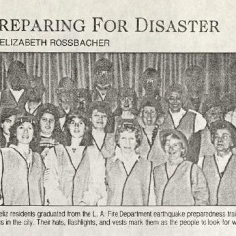 Preparing for Disaster, photo from the Los Feliz Observer