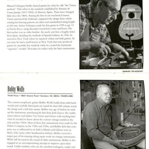 Biographies of Luthiers in the United States, in Dixie Frets: Luthiers of the Southeast