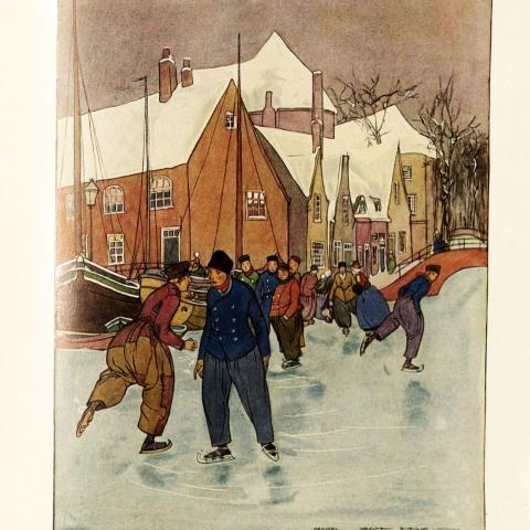 Illustration, Hans Brinker or The Silver Skates