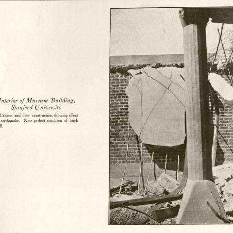 Photograph, Interior of Museum Building, Stanford University, in Burnt Clay Products in Fire and Earthquake