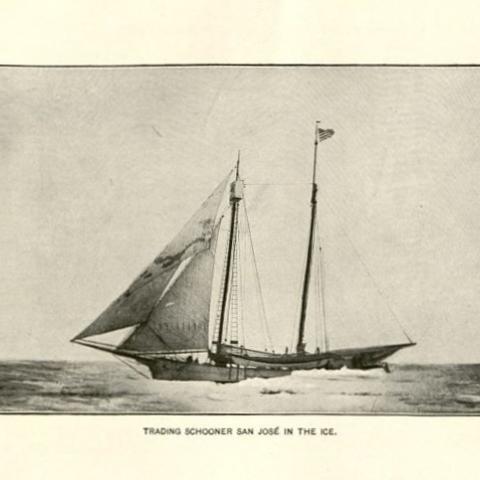 Trading schooner San José in the ice. F908 .U672