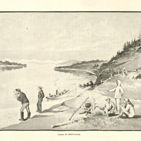 Taking an observation. From Kowak River expedition. F908 .U672