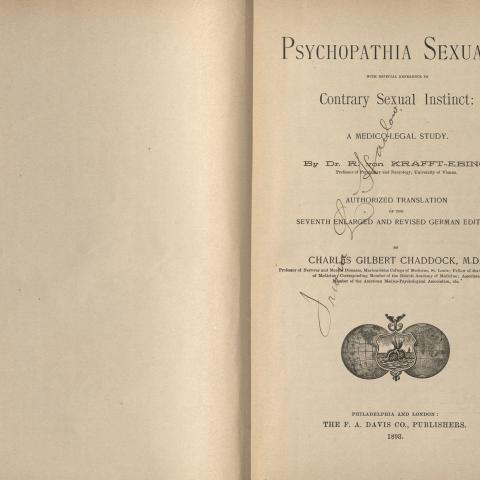 Richard von Krafft-Ebing, Psychopathia Sexualis, Title Page