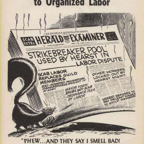 "Hearst Unfair" flyer by the Herald-Examiner Joint Strike-Lockout Council