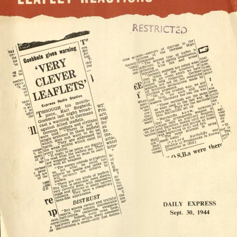 Latest Reports of Leaflet Reactions, no. 10