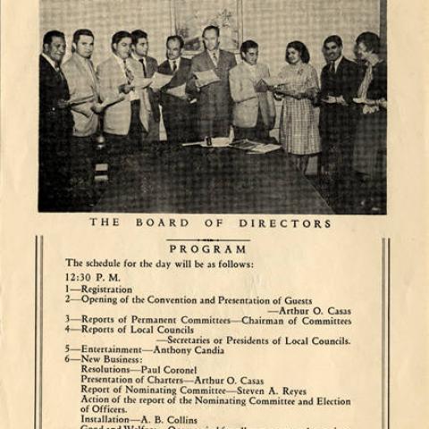 1947 Annual Convention pamphlet, side 1, November 23, 1947.