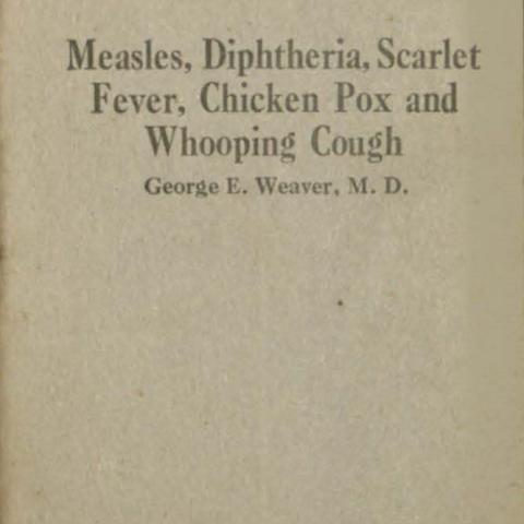 Little Blue Books Measles, Diphtheria, Scarlet Fever, Chicken Pox, and Whooping Cough, 1924