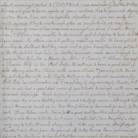 First page of John Brown letter dated 23rd November 1855