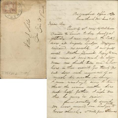 Letter from Sell to brother