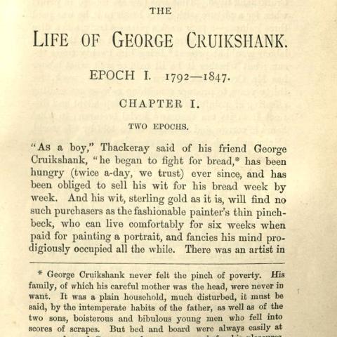 Page 1, The Life of George Cruikshank, In Two Epochs