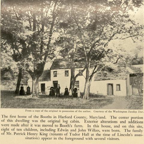 Photograph, the first home of the Booth family in Harford County, Maryland in The Mad Booths of Maryland