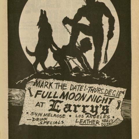 Event advertisement in "Male Express," November 12, 1975, Southern California Edition, no. 16