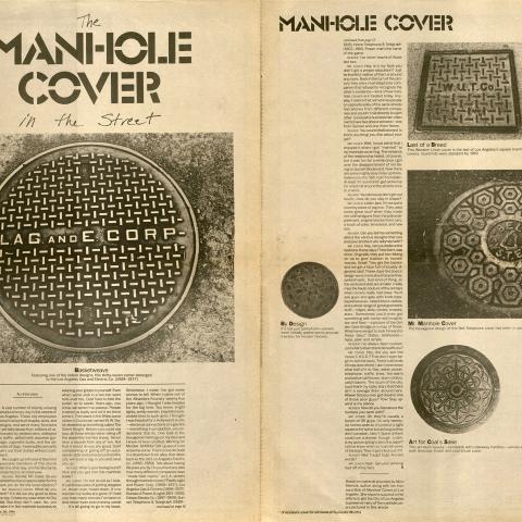 Article, "The Manhole Cover in the Street, " in Reader's Guide to Los Angeles, September 28, 1984