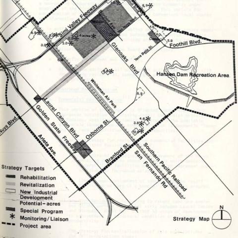Pacoima Comprehensive Community Development Program, Final Environmental Impact Report map, 1978