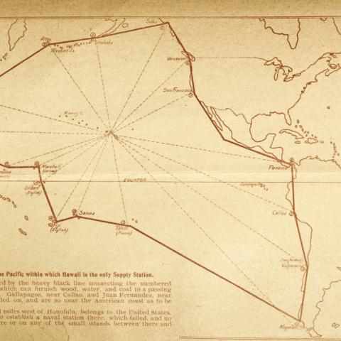 A Handbook on the Annexation of Hawaii by Lorrin A. Thurston. DU627.4 .T6 1897. Map.
