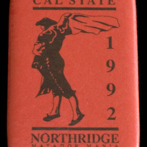 CSUN Matador Mania pin, 1992